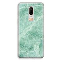 Groen marmer: OnePlus 6 Transparant Hoesje