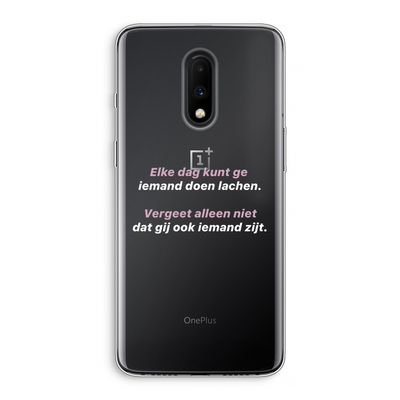 gij zijt ook iemand: OnePlus 7 Transparant Hoesje