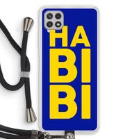 Habibi Blue: Samsung Galaxy A22 4G Transparant Hoesje met koord