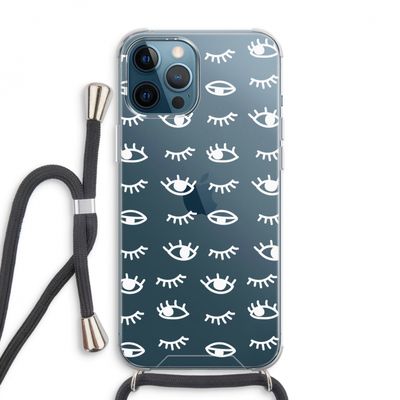 Eye pattern #3: iPhone 12 Pro Max Transparant Hoesje met koord