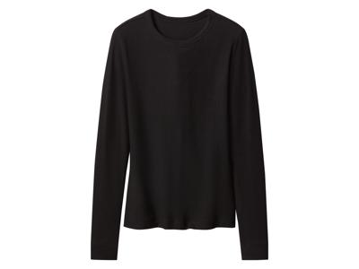 esmara Geribd dames shirt met lange mouwen (Zwart, XL (48/50))