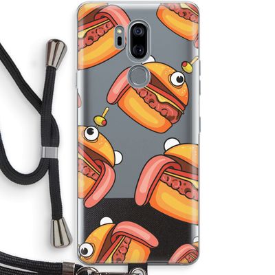 Hamburger: LG G7 Thinq Transparant Hoesje met koord