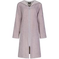 Cawö Cawo Home Dames Badjas Korte Badjas met Capuchon en Rits 6222 beere 40