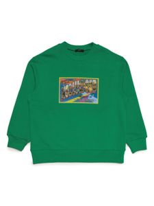 Nº21 Kids sweat en coton à imprimé graphique - Vert