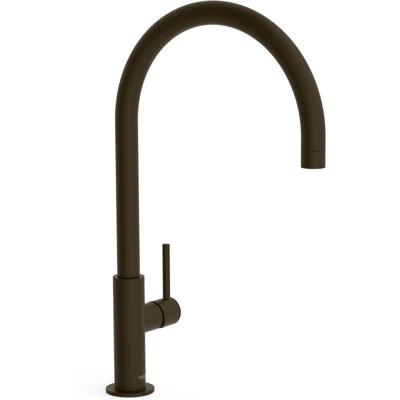 Wastafelkraan Tres Study | Opbouw | Draaibare uitloop | Mengkraan | Hoog model | 1-hendel | Rond | Zwart brons