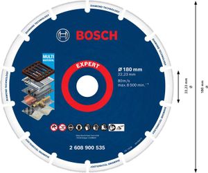Bosch 2 608 900 535 slijp-& schuurbenodigdheid voor rotatiegereedschap Gietijzer, Metaal, Kunststof Doorslijpschijf