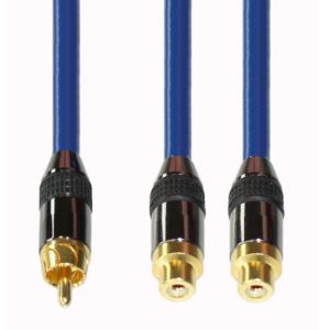e+p B 891 audio kabel 0,2 m RCA 2 x RCA Blauw