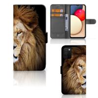 Samsung Galaxy A03s | Telefoonhoesje | Met pasjeshouder | Leeuw