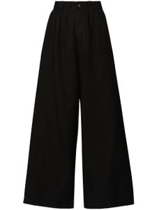 Maison Margiela pantalon ample en lin mélangés - Noir