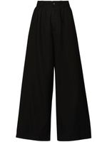 Maison Margiela pantalon ample en lin mélangés - Noir