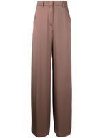 Giorgio Armani pantalon ample à taille haute - Marron