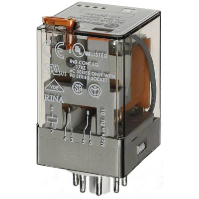 Finder 60.12.8.230.0040 Steekrelais 230 V/AC 10 A 2x wisselcontact 1 stuk(s) Tray