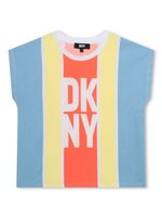 Dkny Kids t-shirt en coton à rayures - Bleu - thumbnail