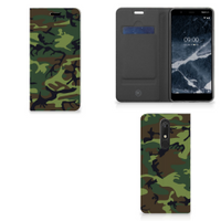 Nokia 5.1 (2018) Hoesje met Magneet Army Dark