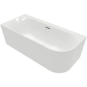 Villeroy & Boch Loop & friends half vrijstaand bad - 180x80cm - hoek links - Acryl Wit Alpin glans uba180lof9cl00v-01