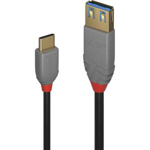 LINDY USB-kabel USB 3.2 Gen1 (USB 3.0 / USB 3.1 Gen1) USB-A bus, USB-C stekker 0.15 m Zwart 36895