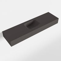 MONDIAZ LEX Dark_grey vrijhangende solid surface wastafel 110cm. Positie wasbak midden