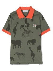 Moncler Enfant chemise à imprimé graphique - Vert