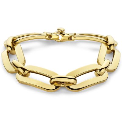 Armband Ovale schakels geelgoud 13,5 mm 20 cm