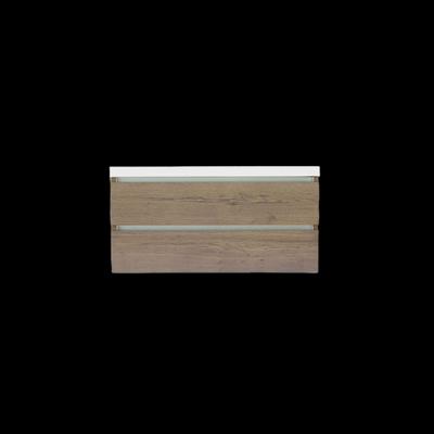 Onderkast Sanilux Trendline Met Greeplijst Aluminium 120x47x52 cm Tabak Oak Sanilux