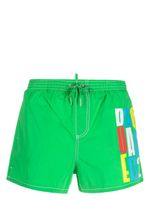 DSQUARED2 short de bain à logo imprimé - Vert - thumbnail