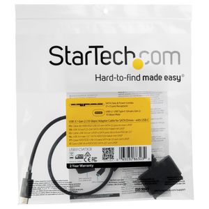 StarTech.com USB 3.1 Gen 2 (10Gps) adapter kabel voor 2,5 SATA schijven met USB-C