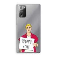 Gimme a call: Samsung Galaxy Note 20 / Note 20 5G Transparant Hoesje
