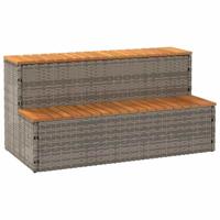 VidaXL Hottub-opstap 100x50x50,5 cm poly rattan&massief acaciahout VidaXL Hottub-opstap 100x50x50,5 cm poly rattan&massief acaciahout