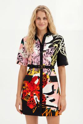 Korte jurk orchideeën M. Christian Lacroix - BLACK - M