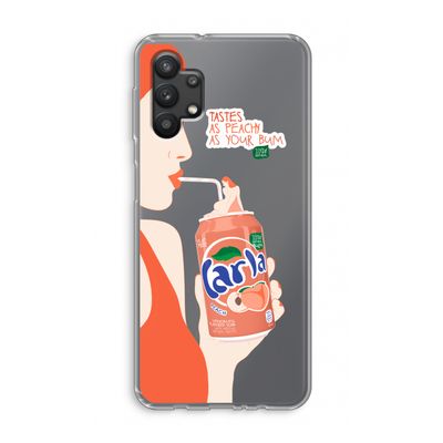 Peach please!: Samsung Galaxy A32 5G Transparant Hoesje