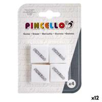 Gummenset Pincello Wit 9,5 x 13,5 x 2 cm (12 Stuks)