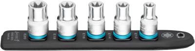 HAZET SmartRail · Flexibele kunststof opsteekstrip 900E-SR/5 · 1/2 inch (12,5 mm) vierkant hol · Buiten-TORX®-profiel · 5-delig · E12 · E14 · E16 ·