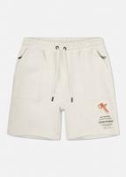 Off The Pitch Unfold Sweatshorts Heren Gebroken Wit - Maat XS - Kleur: Beige | Soccerfanshop