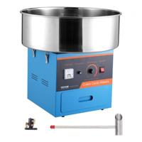 VEVOR elektrische suikerspinmachine, 1000 W suikerspinmachine, commerciële suikerspinmachine met roestvrijstalen kom, suikerschep en lade, voor kinderverjaardagen, familiebijeenkomsten, blauw