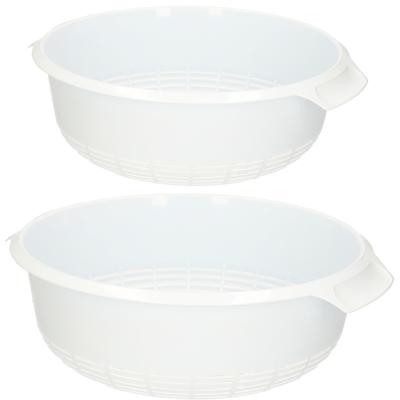 Plasticforte kunststof keuken vergieten - combi set - wit - 27 x 10 cm en 23 x 9 cm Plasticforte kunststof keuken vergieten - combi set - wit - 27 x 10 cm en 23 x 9 cm