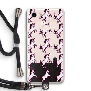 Musketon Unicorn: Pixel 3 XL Transparant Hoesje met koord