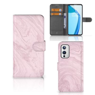 OnePlus 9 | Bookcase | Marble Pink - Origineel Cadeau Vriendin