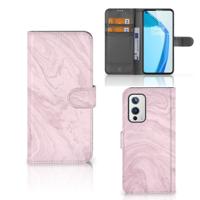OnePlus 9 | Bookcase | Marble Pink - Origineel Cadeau Vriendin