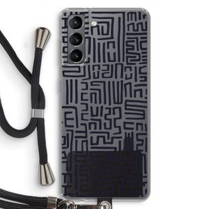 Moroccan Print: Samsung Galaxy S21 Transparant Hoesje met koord