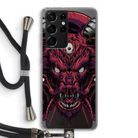 Hell Hound and Serpents: Samsung Galaxy S21 Ultra Transparant Hoesje met koord