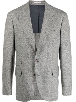 Brunello Cucinelli blazer en laine à design tissé - Gris