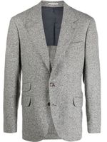 Brunello Cucinelli blazer en laine à design tissé - Gris