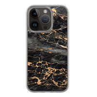 iPhone 13 Pro hybride hoesje - Marmer grijs brons