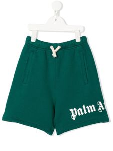 Palm Angels Kids short de sport à logo imprimé - Vert