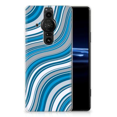 Sony Xperia Pro-I | TPU bumper | Waves Blue
