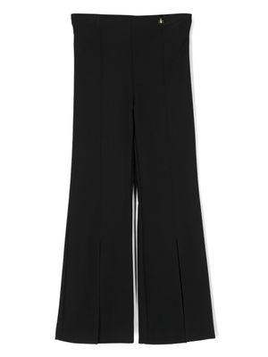 Elisabetta Franchi La Mia Bambina pantalon fendu à coupe évasée - Noir