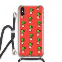 Mini cactus: iPhone XS Max Transparant Hoesje met koord Mini cactus: iPhone XS Max Transparant Hoesje met koord