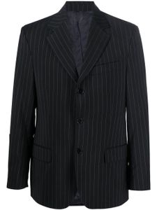 Gianfranco Ferré Pre-Owned blazer rayé à revers crantés (années 1990) - Bleu