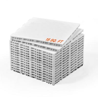 VEVOR Dryland tegels voor hockey, 315 x 315 mm, 15 in elkaar grijpende tegels, veelzijdig trainingsoppervlak, dansvloertegels, schiettrainingsbord (asgrijs)