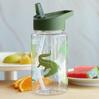 A Little Lovely Company | Drinkfles met rietje Krokodillen - 450 ml